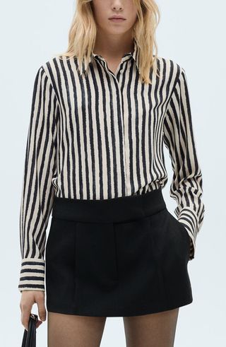 Stripe Button Front Shirt