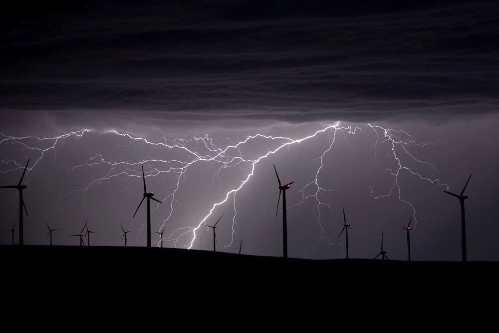 lightning over oregon