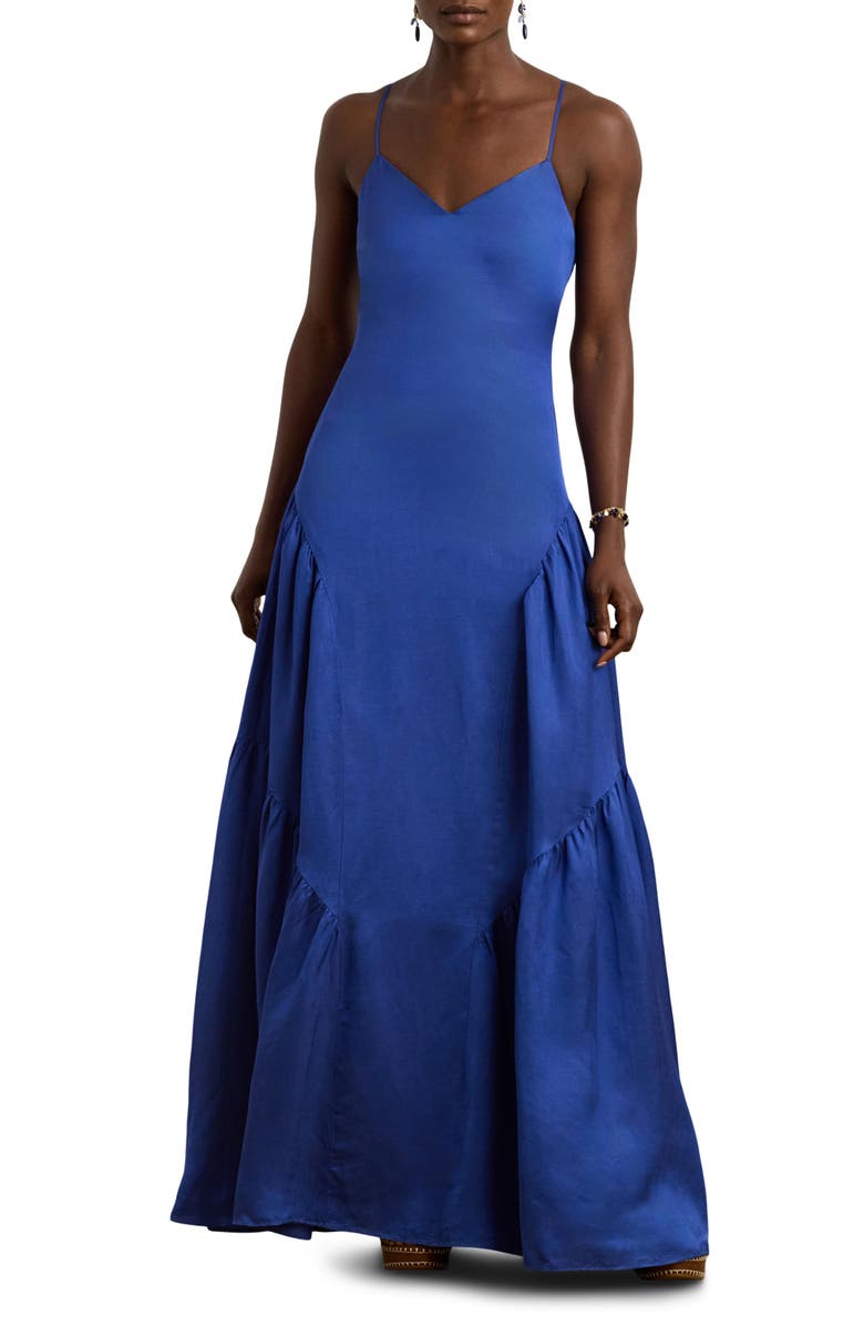 Shantung Tiered Gown