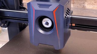 Kobra 3 3D printer review; a close up of a 3D printer