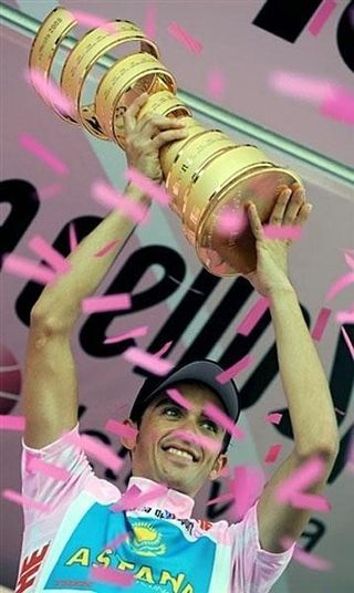 Spain's Alberto Contador, 25, after winning the 91st Giro d'Italia