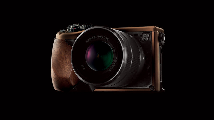Beauty shot of the Hasselblad Lunar against a black background