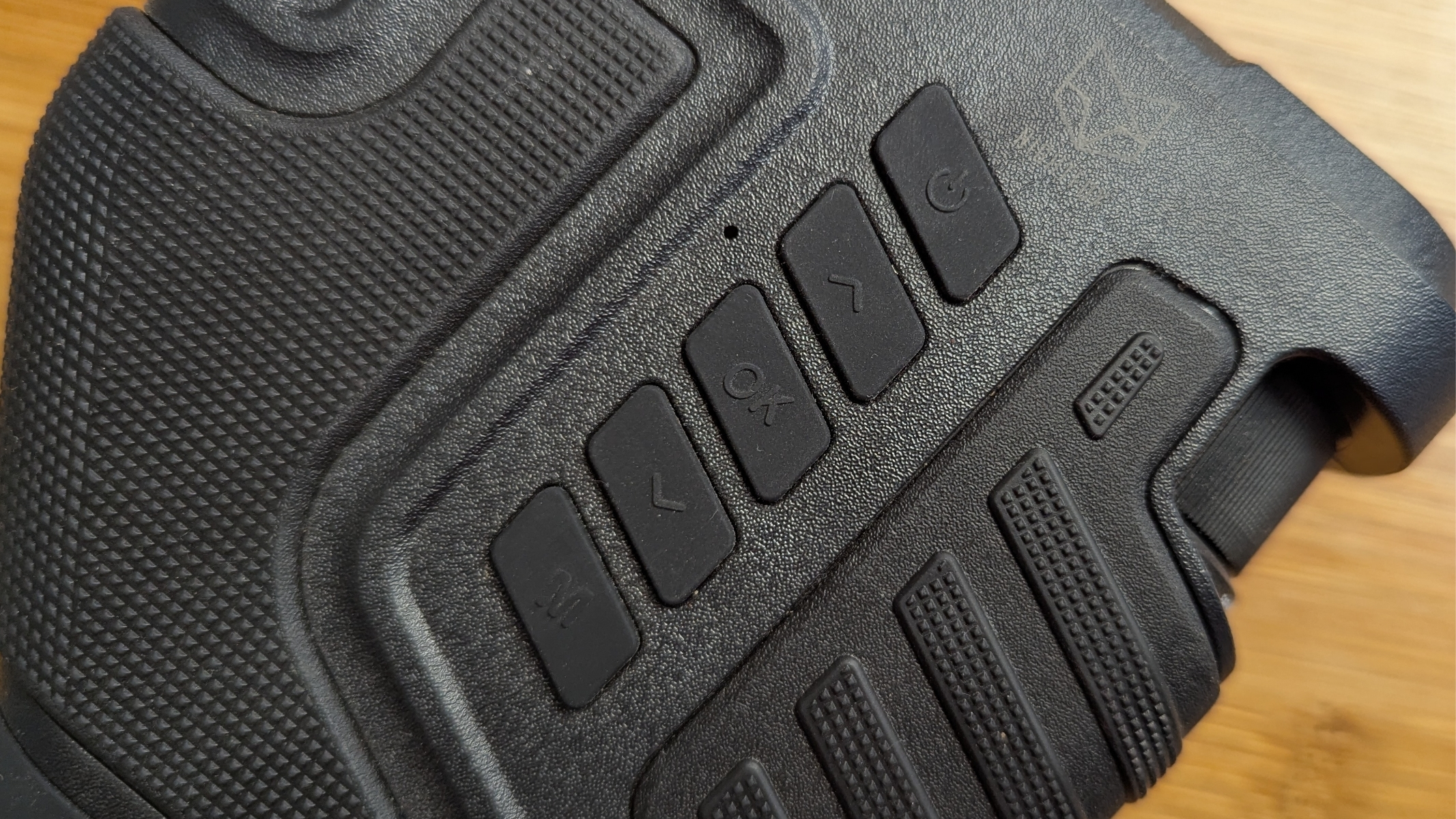 Nightfox Whisker during review, a close up of the buttons