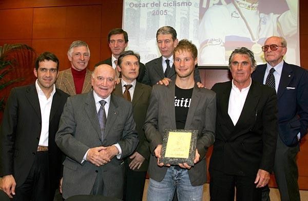 Tom Boonen among past cycling greats including Fiorenzo Magni, Alfredo Martini, Felice Gimondi, Giuseppe Sarroni, Gianni Bugno and Francesco Moser.