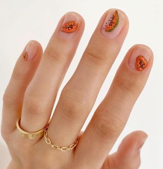 Papaya nail art