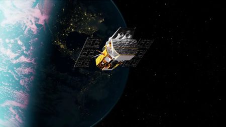 Artist's illlustration of NASA&rsquo;s Neil Gehrels Swift Observatory, which launched to Earth orbit in November 2004 and will soon fall out of space.