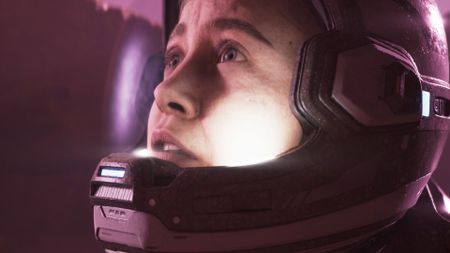 An astronaut looking up to the stars.