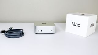 The Mac mini M4 unboxed on a desk