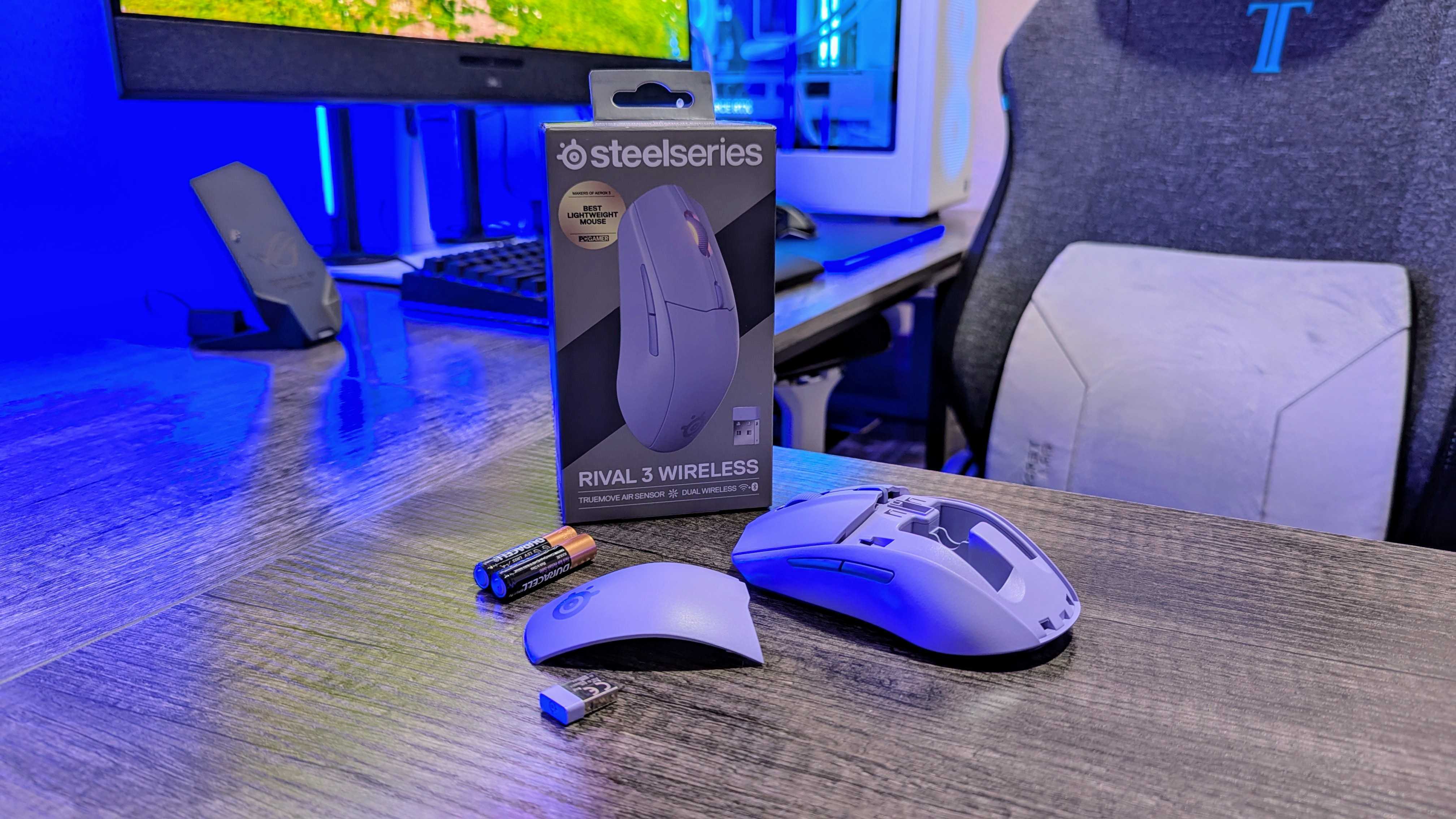 Image of the SteelSeries Rival 3 (Gen 2) Wireless gaming mouse.