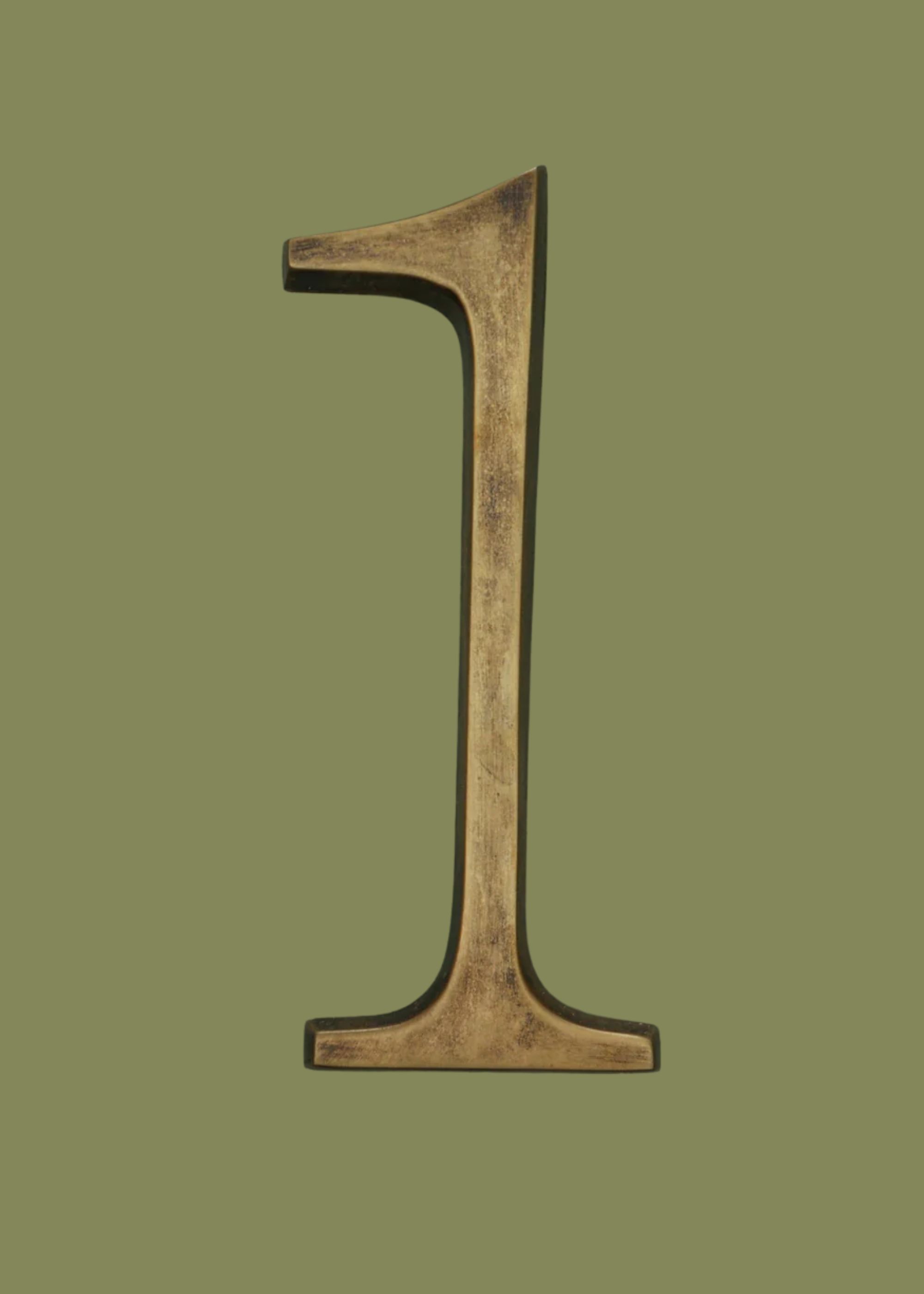 Brass bee, Premium Floating Plain House Numbers in Heritage Finish 0-9