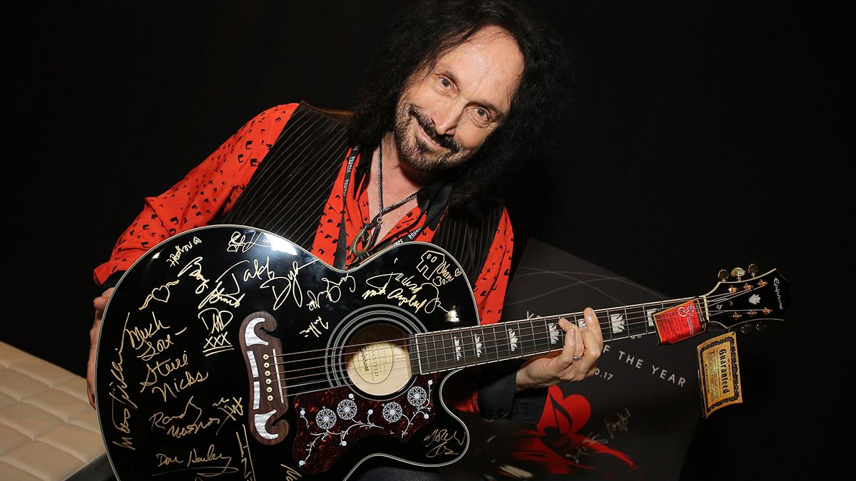 Mike Campbell poses with the charity signings at MusiCares Person of the Year honoring Tom Petty during the 59th GRAMMY Awards at Los Angeles Convention Center on February 10, 2017 in Los Angeles, California. 