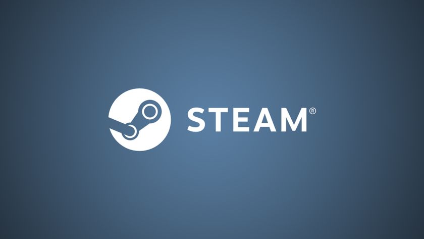 The Steam logo on a blue background. 