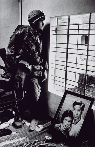 The Battle for the City of Hue, South Vietnam, US Marine Inside Civilian House, 1968, by Don McCullin