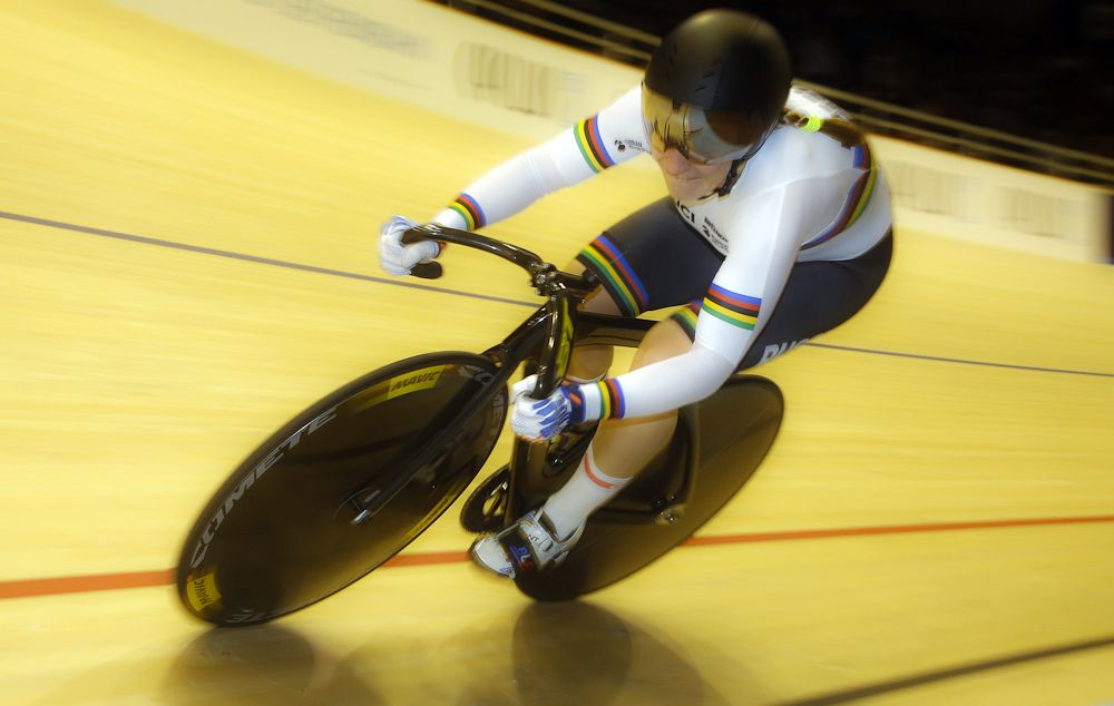 Women's 500m time trial bronze winner Daria Shmeleva (Russia)