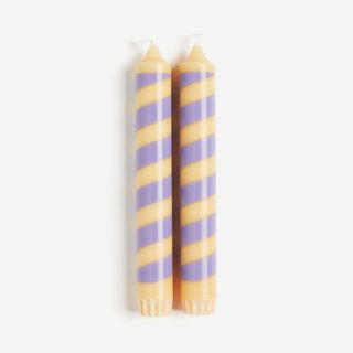 Two-Pack Candy Cane Candles