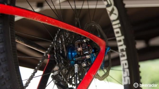 Curvy, flexible seatstays are claimed to offer a great level of comfort