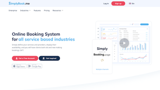 Website screenshot for SimplyBook