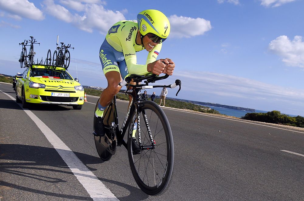 Alberto Contador (Tinkoff) was 13th in the time trial at Volta ao Algarve