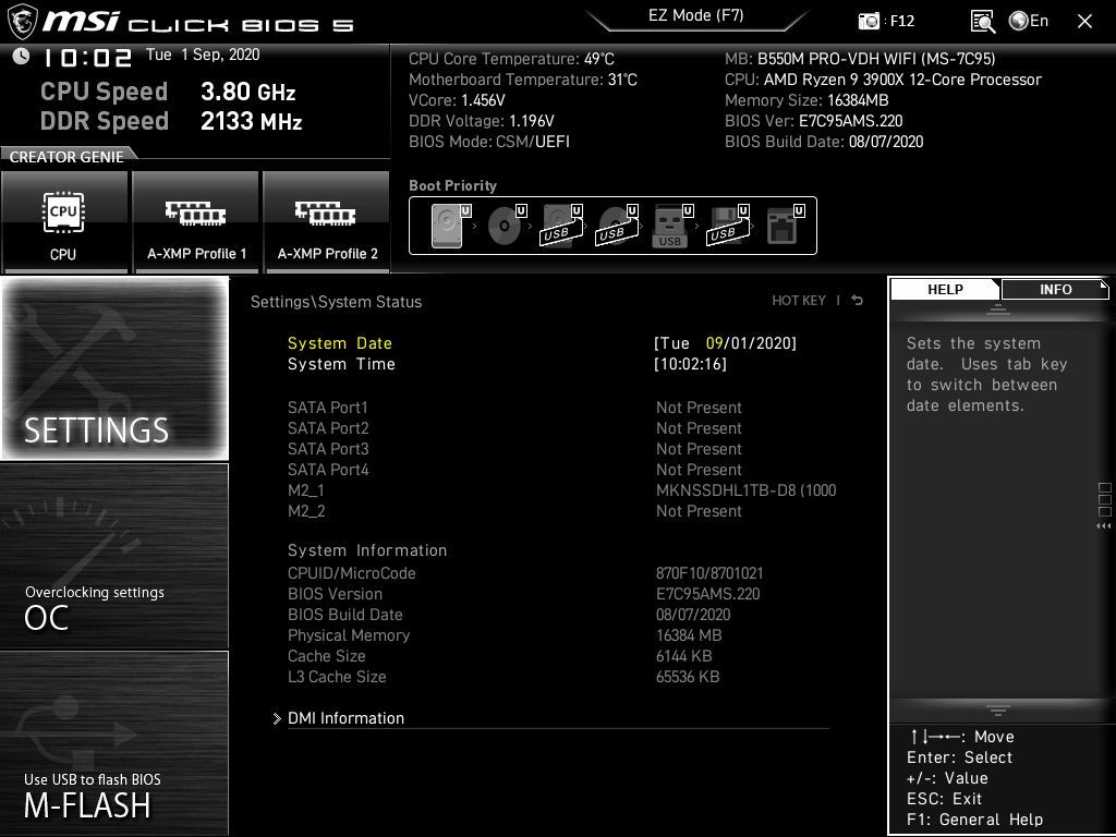 MSI B550M Pro-VDH Wi-Fi