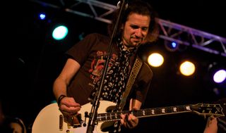 Bruce Kulick performs at Glassheim in Jevnaker, Norway on December 1, 2009