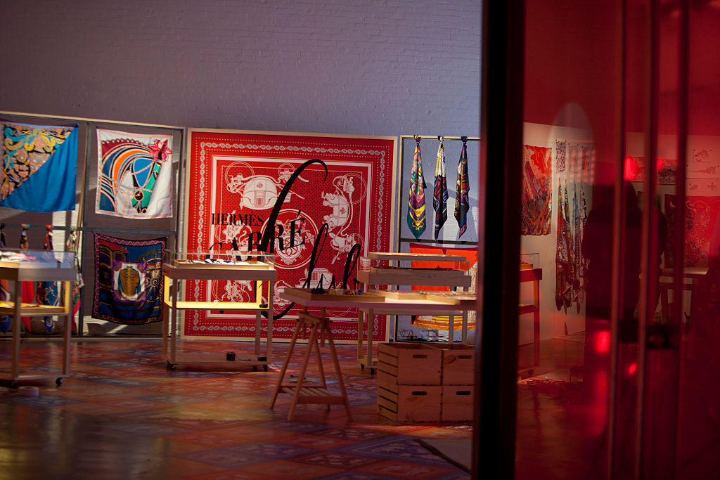 Luxusry goods Herm&amp;egrave;s Carr&amp;eacute; Club is seen on August 12, 2025 in New York