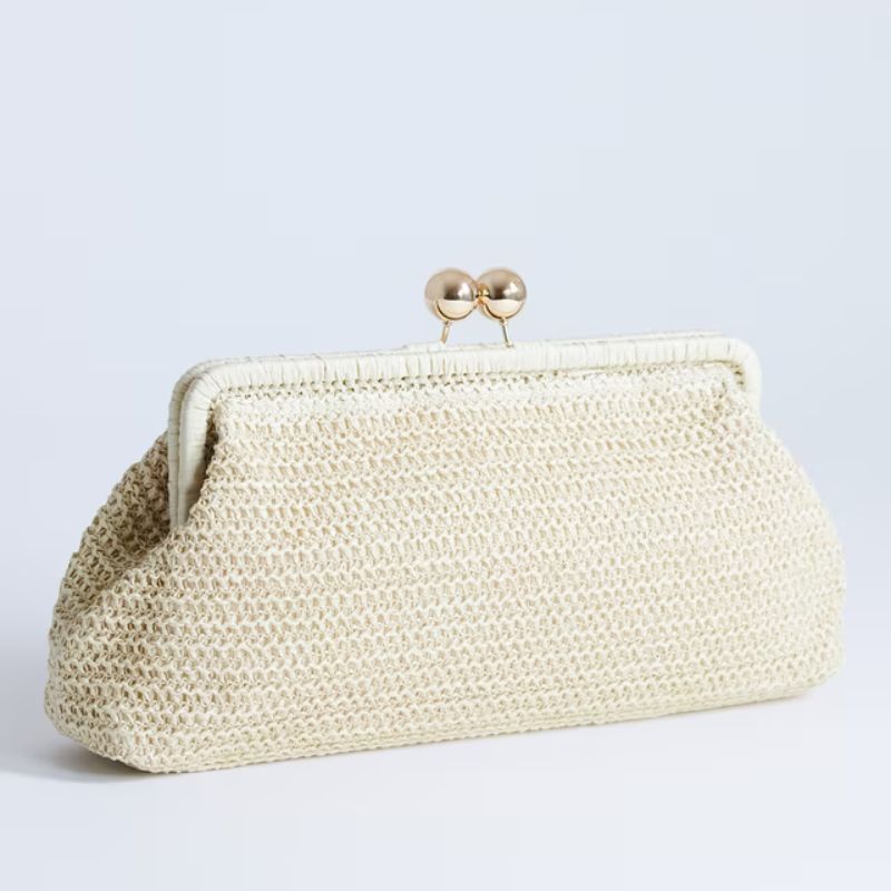 Topshop , Abbie Raffia Clutch Bag