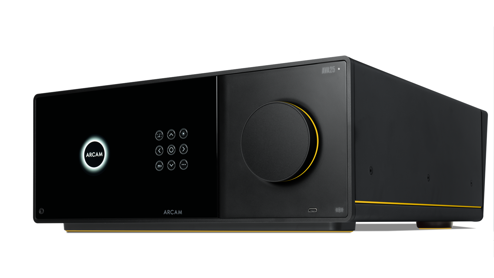 Arcam AVA25 AVR on a white background