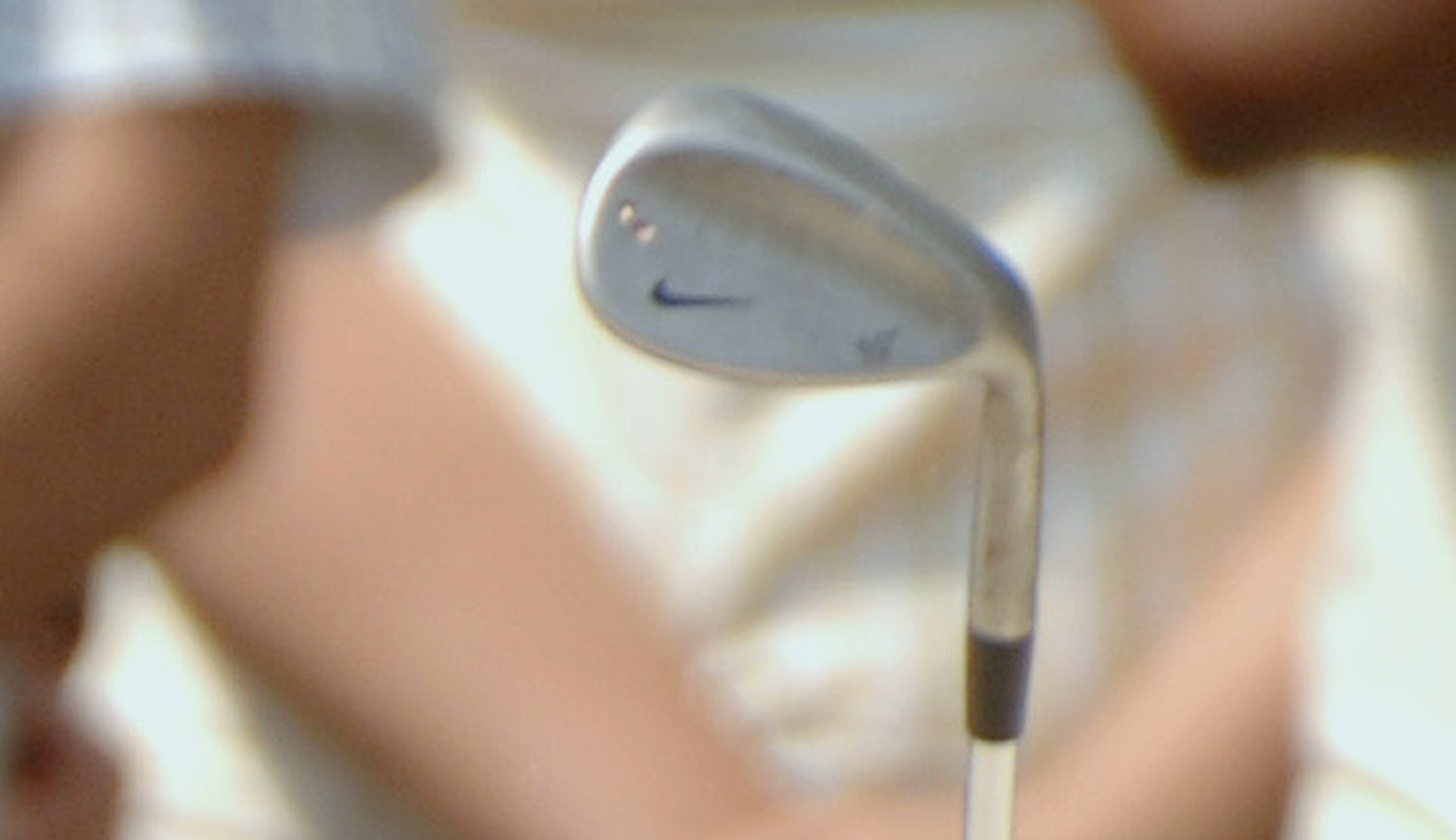A close-up of Tiger Woods wedge in 2005