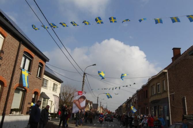 Sweden came to Belgium - Emma Johansson lives in the area and her local fans decorated the village