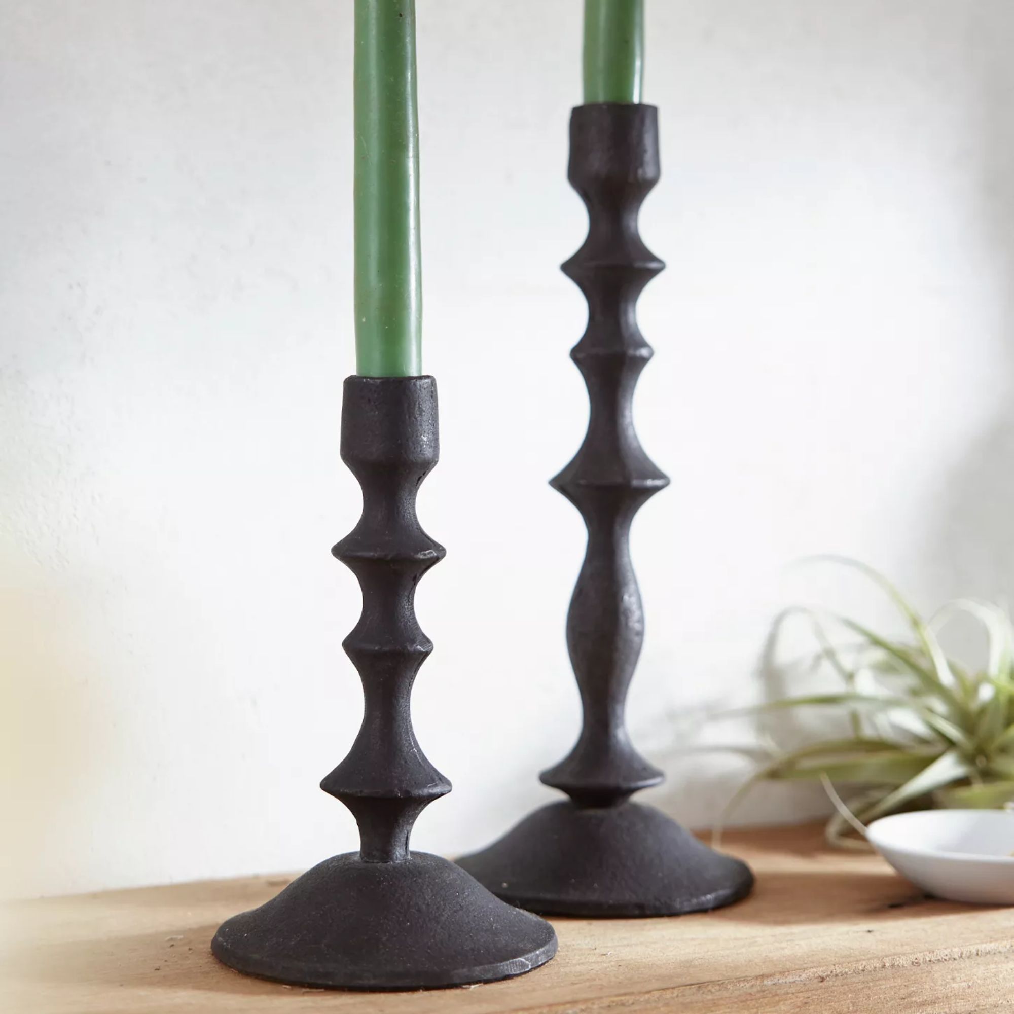Black geometric candlesticks