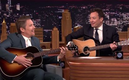 Jimmy Fallon and Ethan Hawke try to sing Bob Dylan lullabies