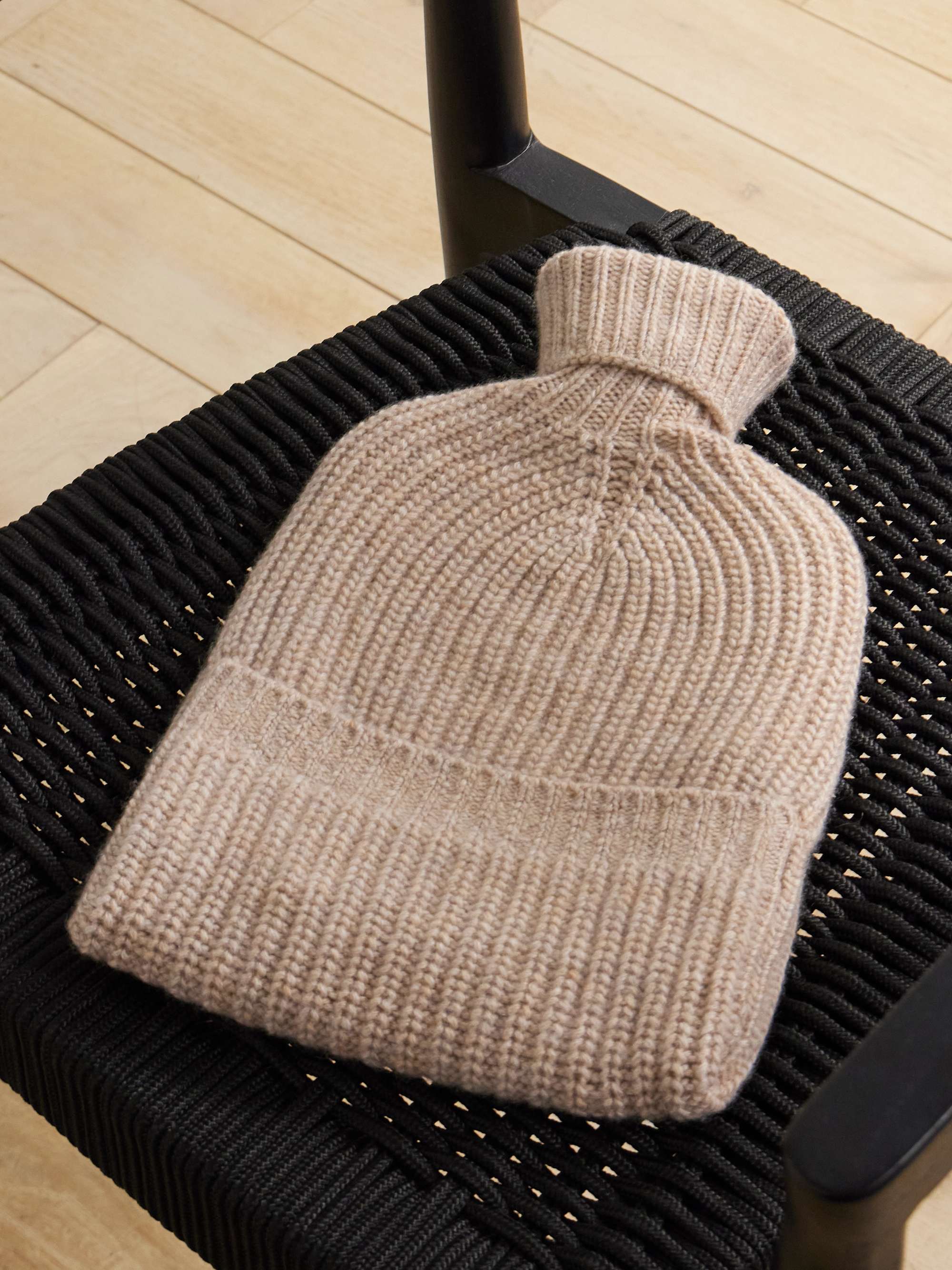 Ribbed Cashmere Hot Water Bottle Cover