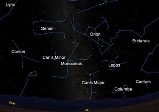 december sky constellations