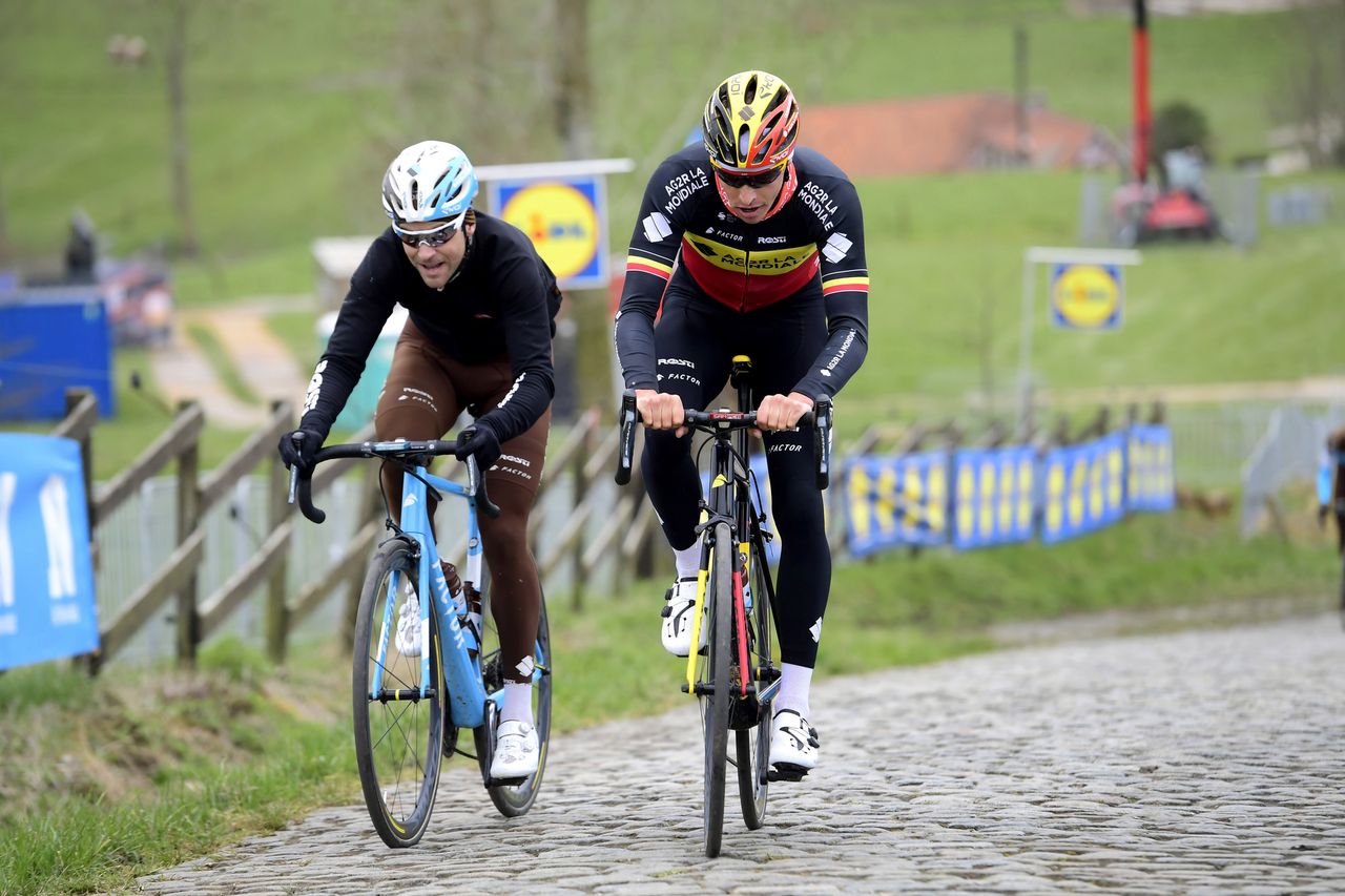 Belgian champion Oliver Naesen (AG2R La Mondiale) on the Paterberg