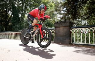 Geraint Thomas competing for Wales in the Commonwealth Games 2022