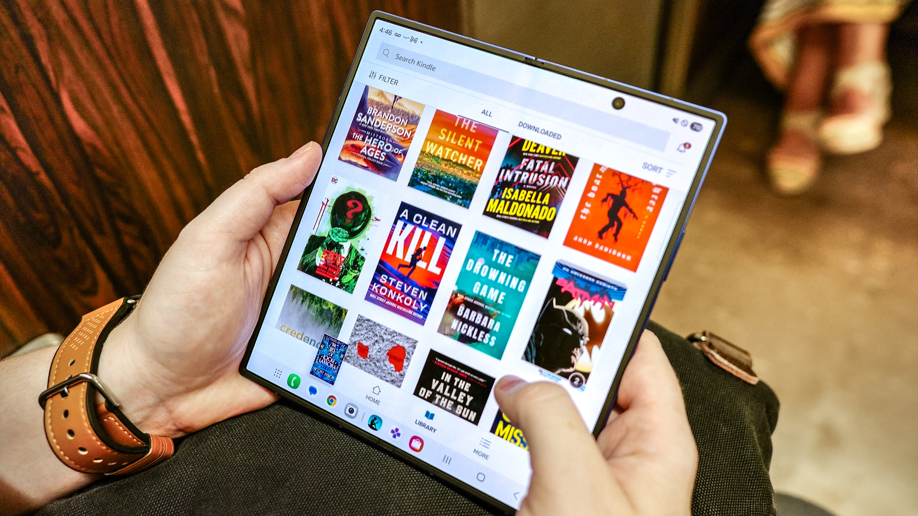 Galaxy Z Fold 7 showing ebooks to choose from.