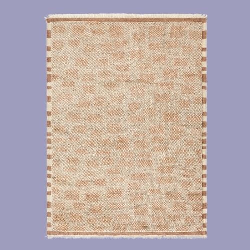 AM.PM, Dalmia Checkerboard Wool &amp;amp; Cotton Hand-Knotted Rug