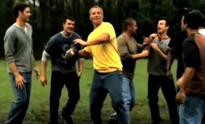 Brett Favre in a Wrangler jeans commercial.