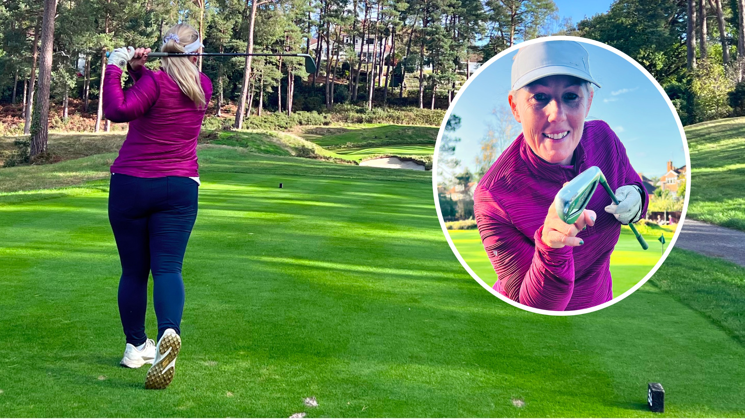 Carly Cummins hitting a 7-iron