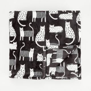 black and white printed cotton soft bedsheet