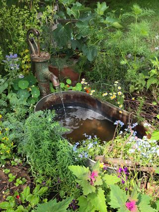 water feature at Hampton Court Garden Festival 2021