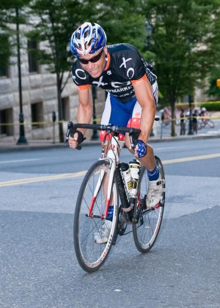 Chuck Hutcheson (XO Communications) launches an attack on the short climb.