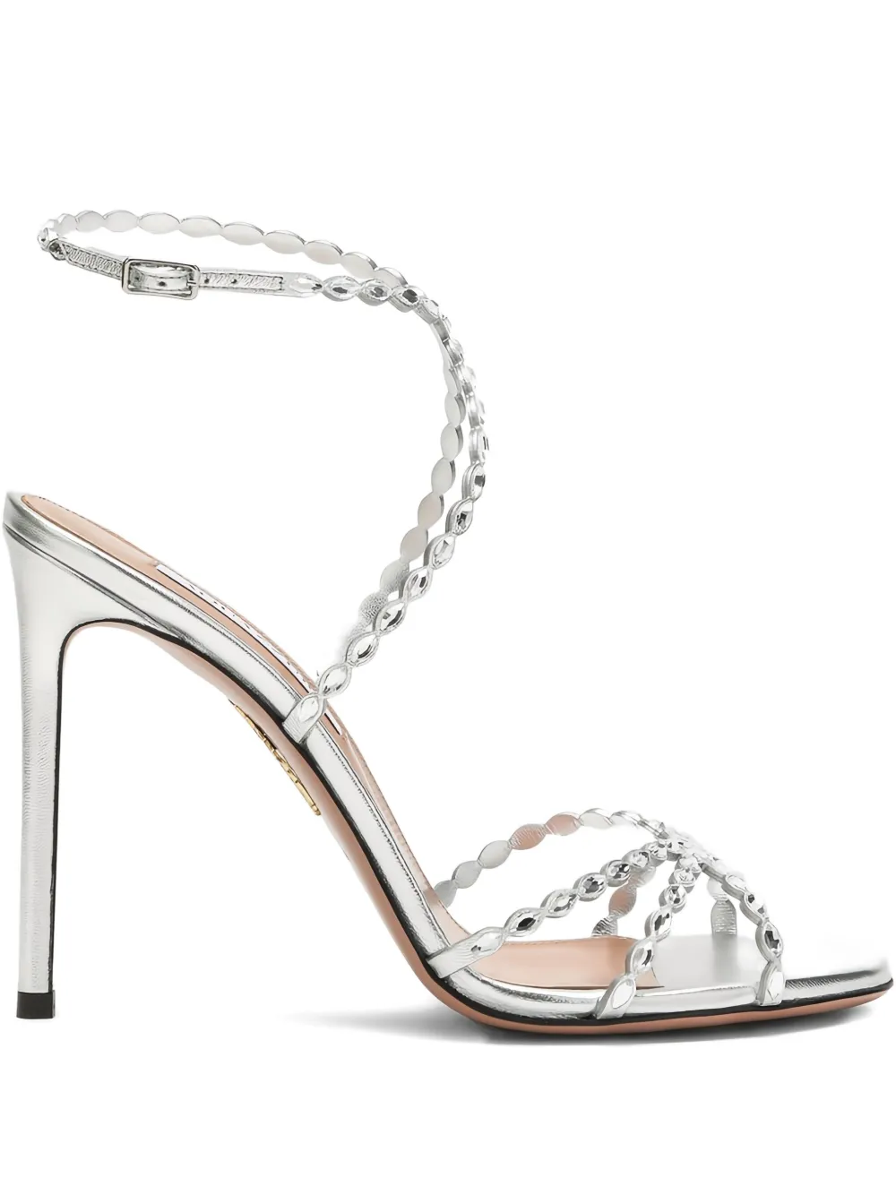 Aquazzura 105mm Love Struck Crystal-Embellished Sandals | 41