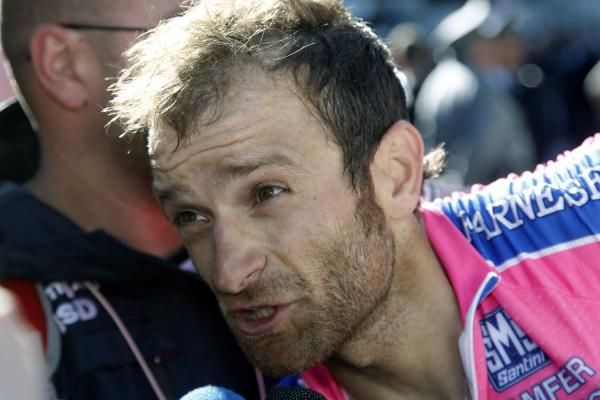 Michele Scarponi (Lampre-ISD) after the finish