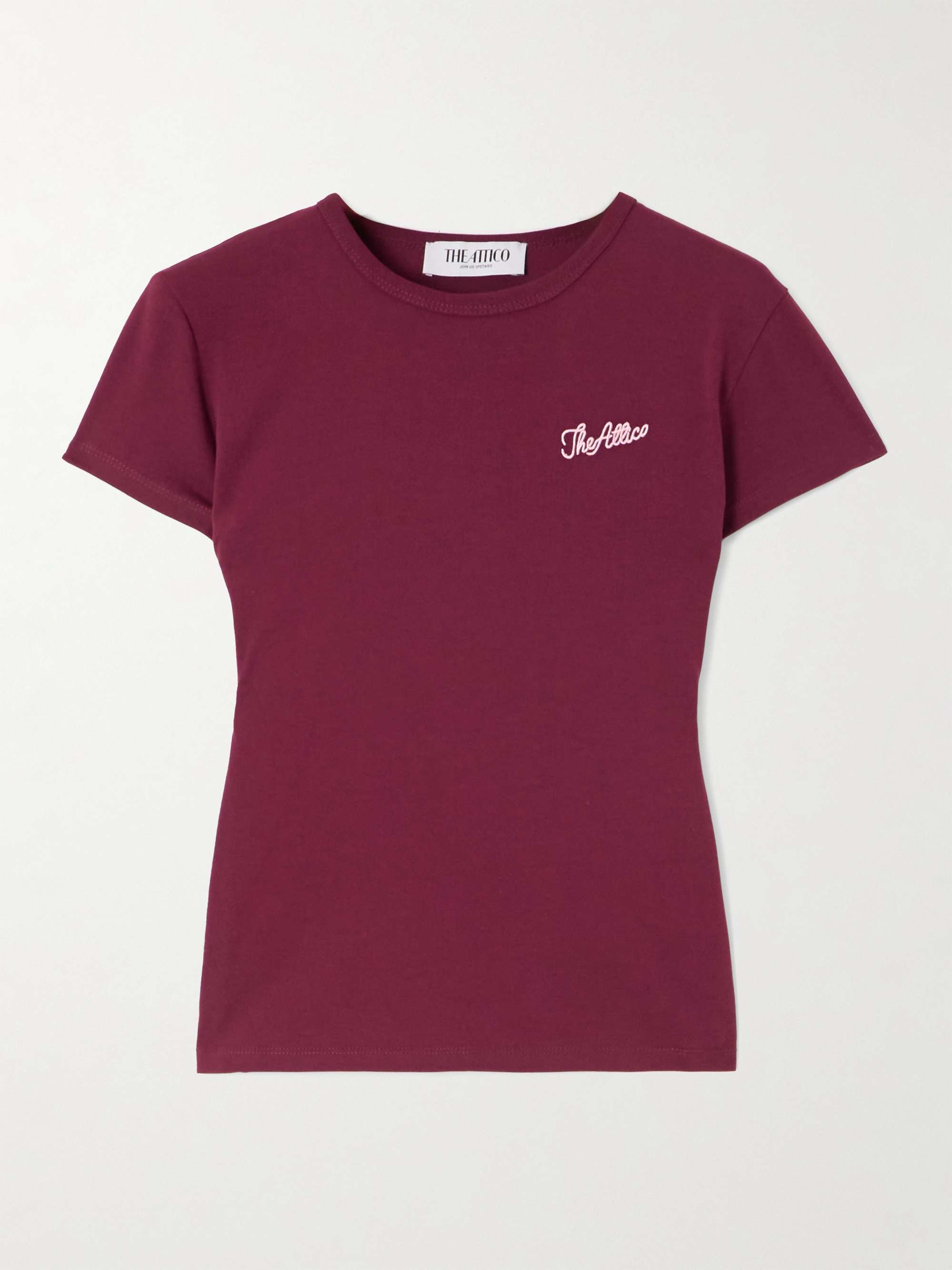 Embroidered Cotton-Jersey T-Shirt