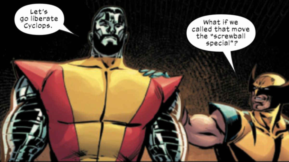 Wolverine and Colossus just put a brutal new twist on their Fastball Special combo move