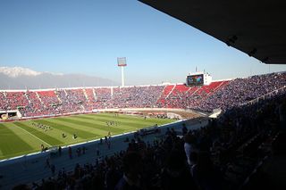 General view of Estadio Nacional Julio Martinez Pradanos during a match between U de Chile and Colo Colo on April 29, 2012 in Santiago, Chile.