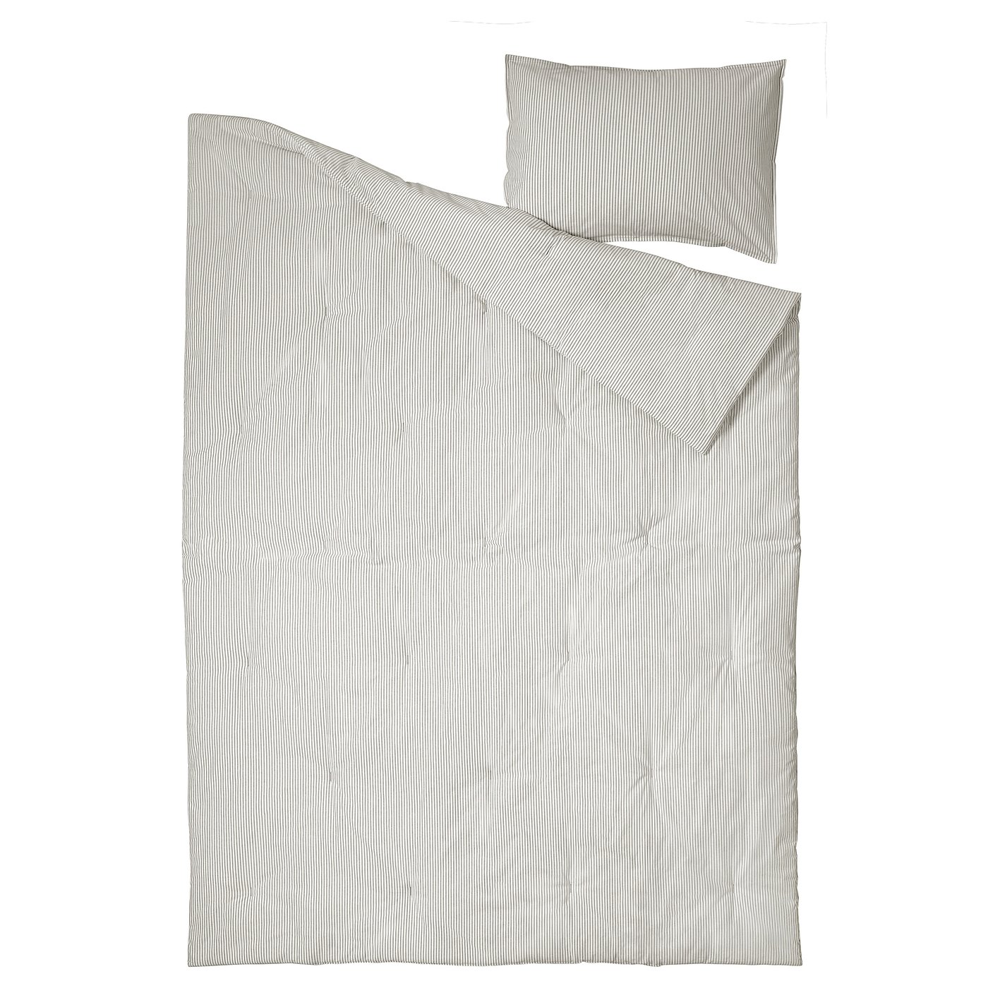 Solfibbla Comforter Set - Gray White/stripe Twin/twin X-Long