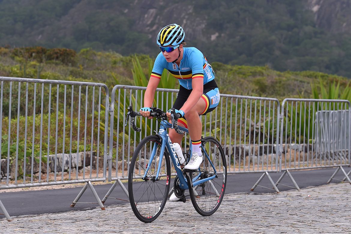 Lotte Kopecky (Belgium) was the first attacker in the women's road race