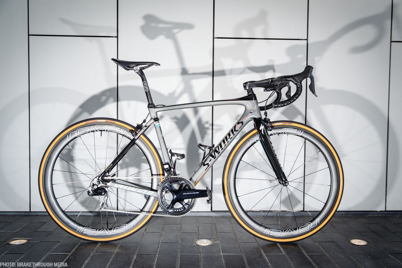 Peter Sagan's custom version of Specialized&rsquo;s new Roubaix bike.